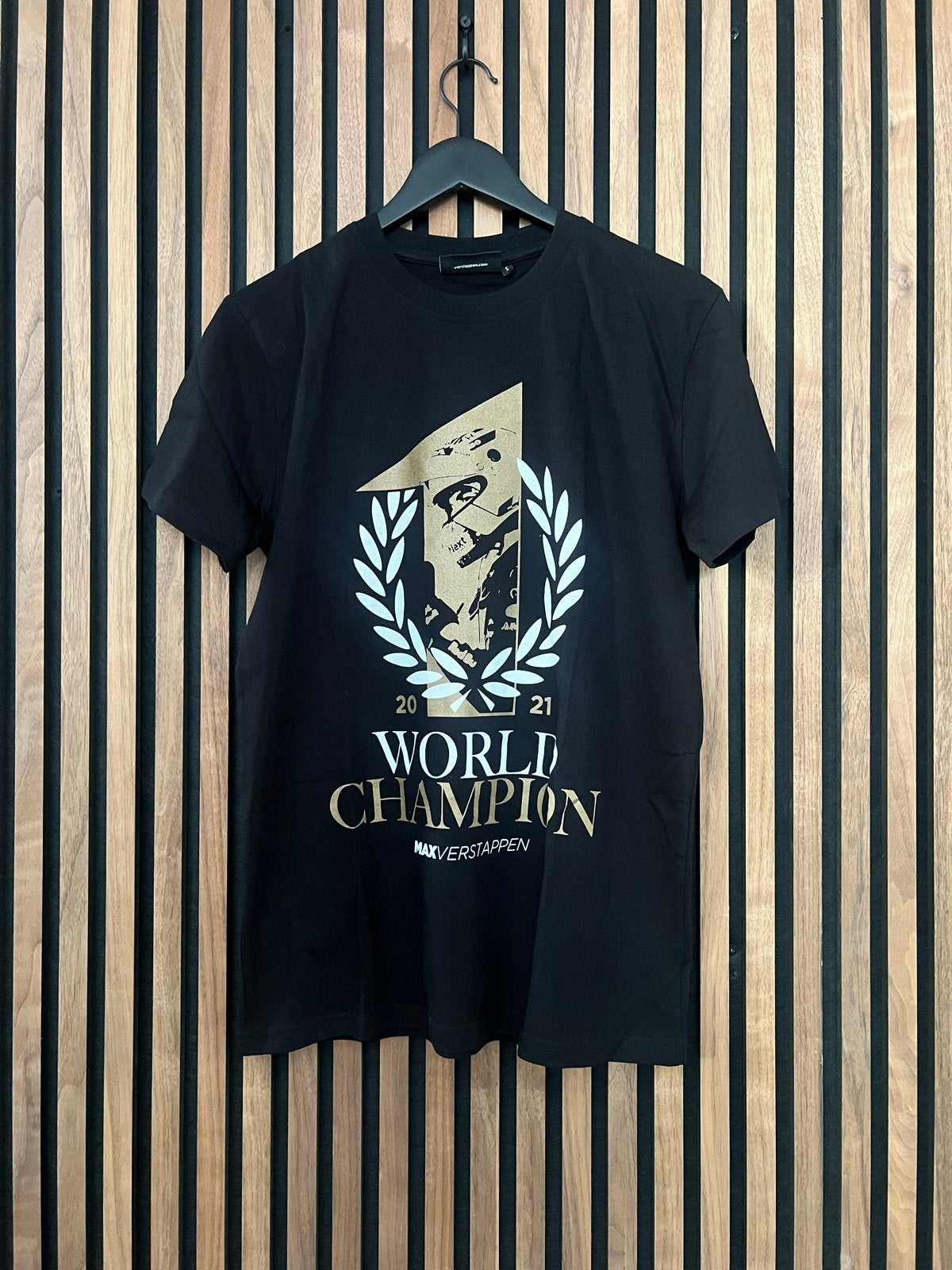 Max Verstappen World Champion 2021 T-shirt Zwart Maat S, Ophalen of Verzenden, Nieuw, Maat 46 (S) of kleiner, Zwart