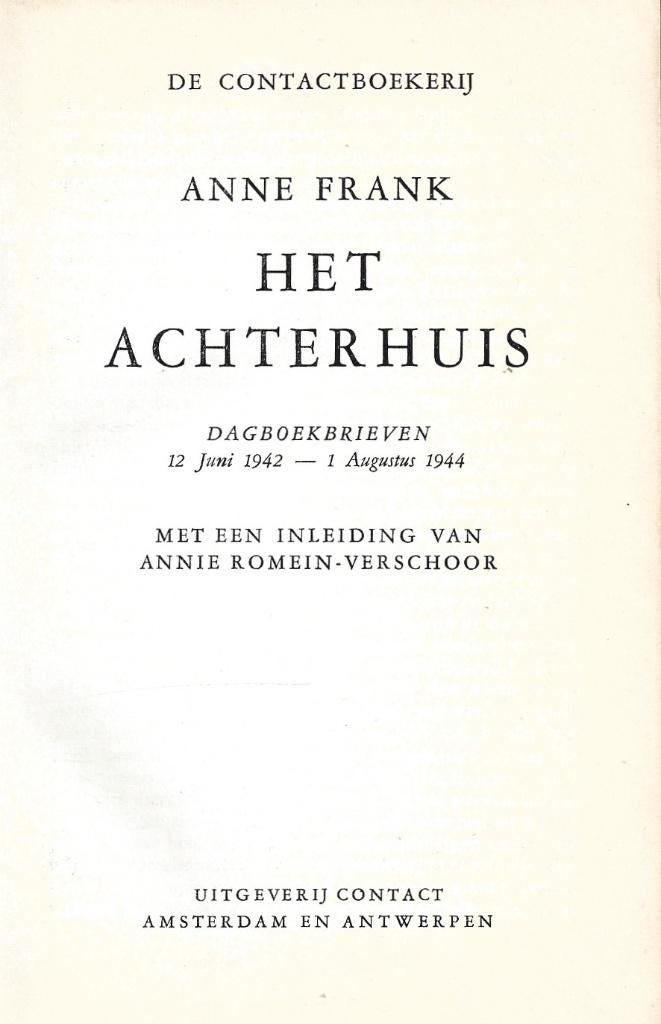 Anne Frank - Het achterhuis - Geïllustreerd, Ophalen of Verzenden, Tweede Wereldoorlog, Gelezen, Overige onderwerpen