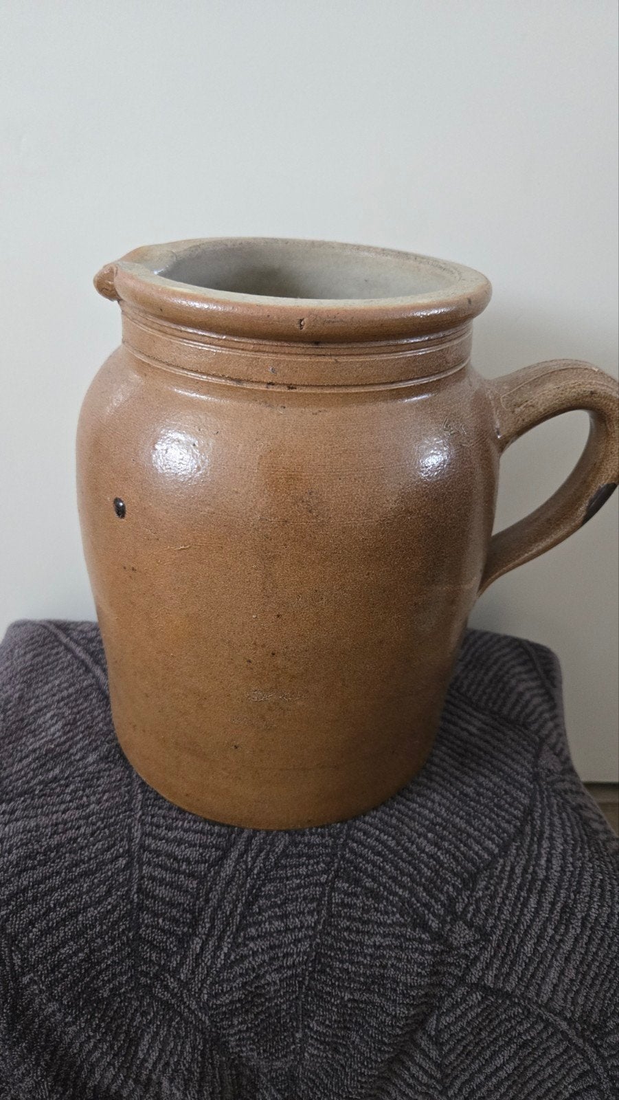 Antieke aardewerken kruik met handvat, Antiek en Kunst, Ophalen of Verzenden