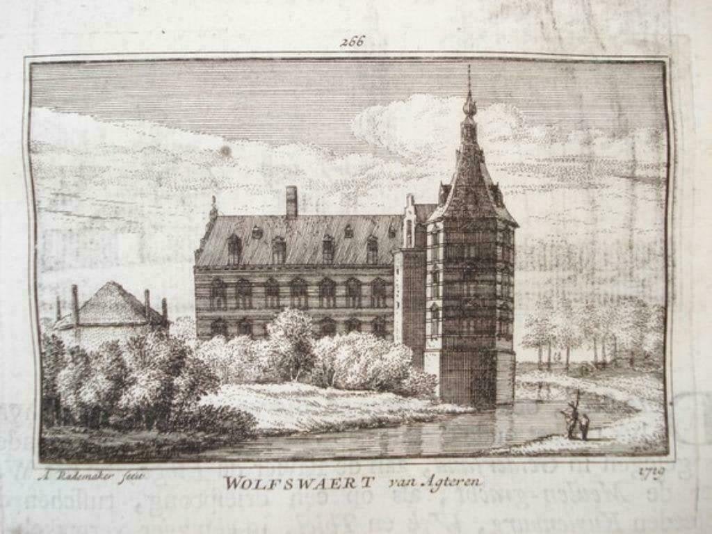 266 / Beesd  Huis Wolfswaart Kopergravure  18e Eeuw, Ophalen of Verzenden