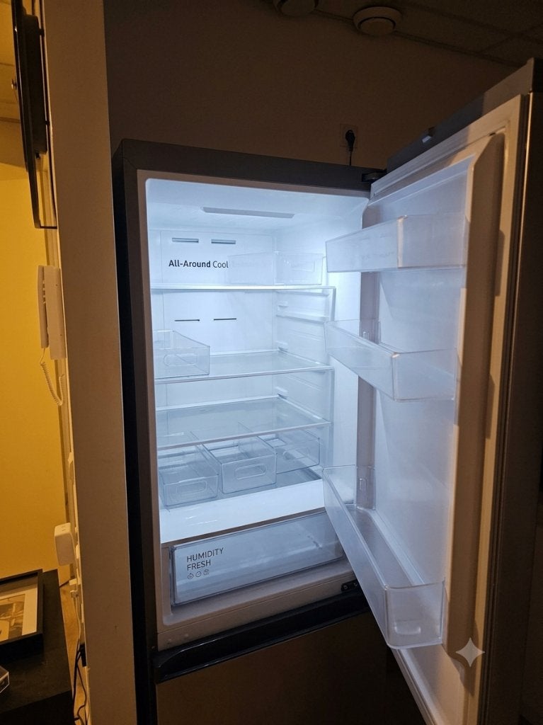 Samsung RVS Koelvriescombinatie, Witgoed en Apparatuur, Koelkasten en IJskasten, Ophalen, 200 liter of meer, 60 cm of meer, Met aparte vriezer