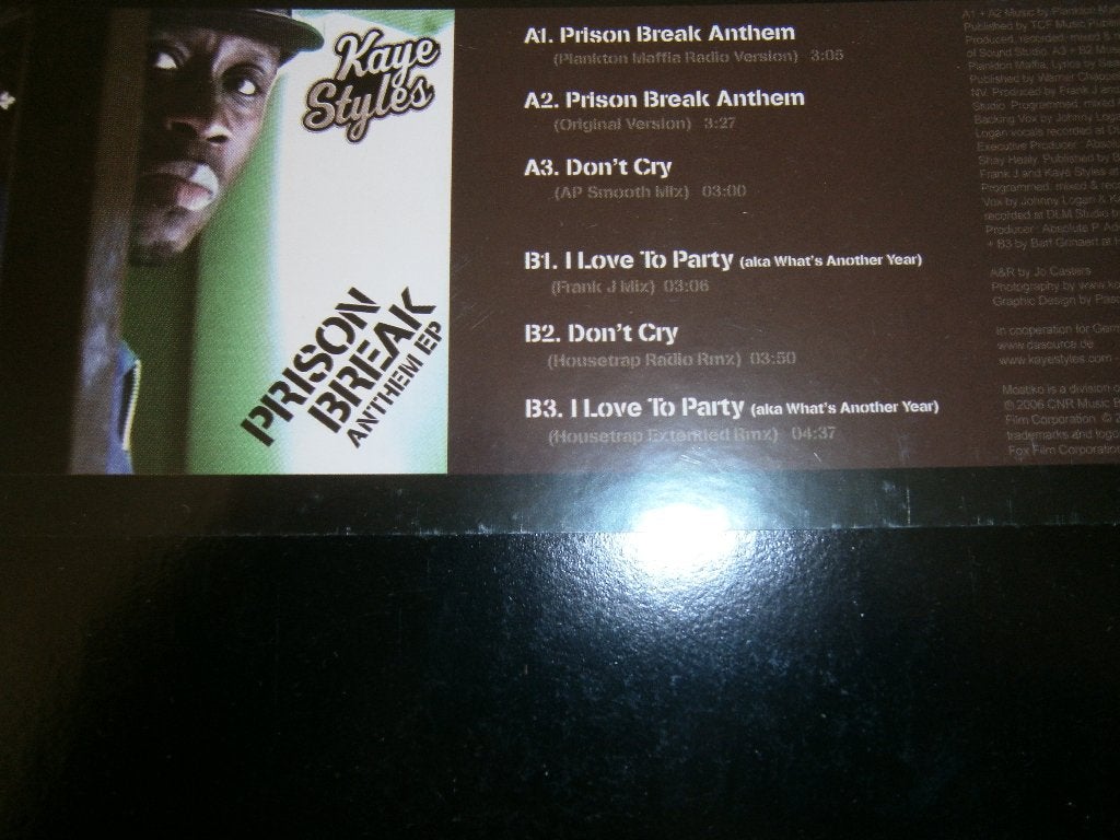 Kaye Styles – Prison Break Anthem EP. 2006. R&B/Swing, House, Ophalen, House, Import, Zo goed als nieuw