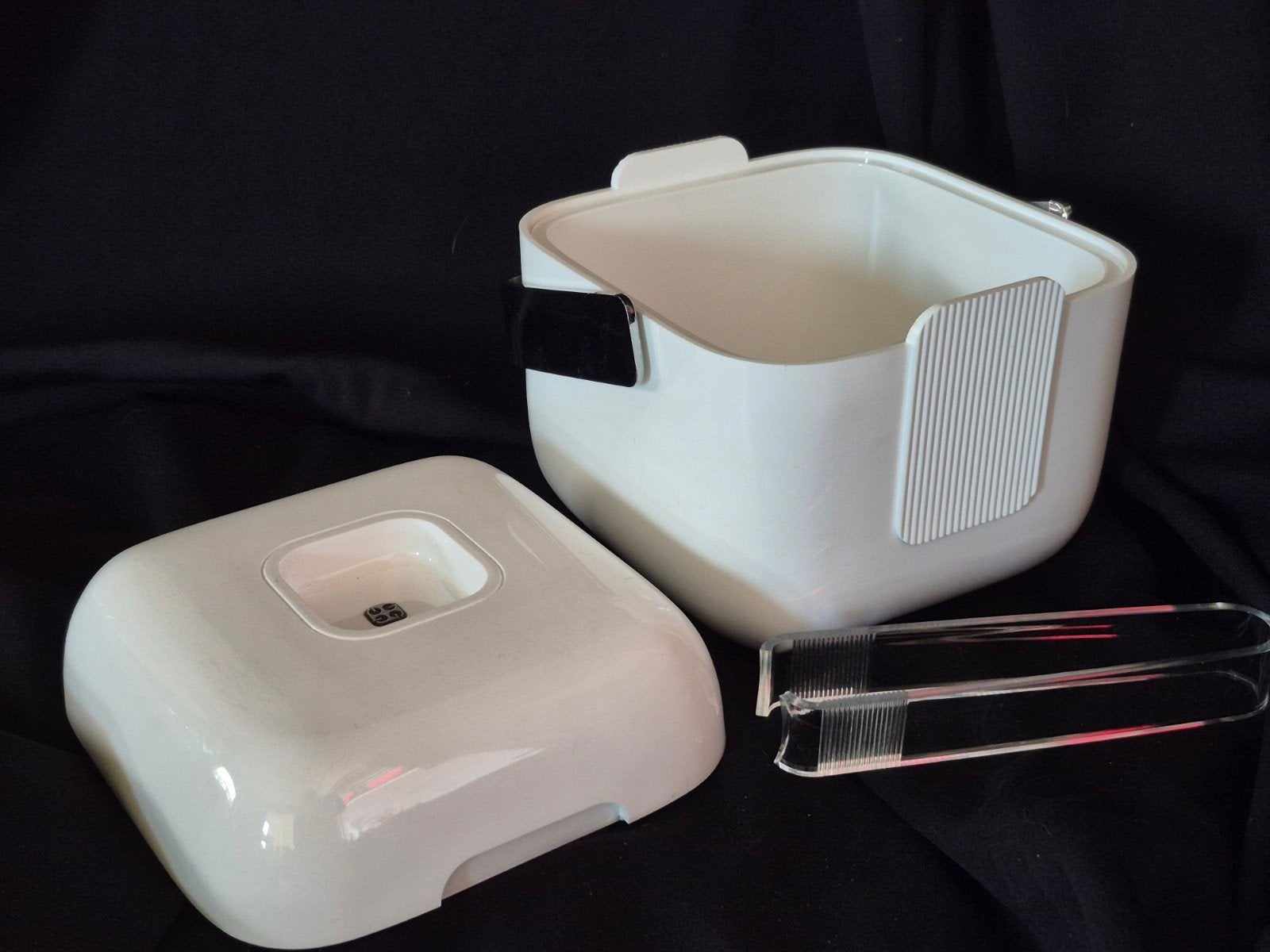 Vintage Ijsbucket van guzzini met ijstang wit met chroom, Huis en Inrichting, Keuken | Keukenbenodigdheden, Ophalen of Verzenden