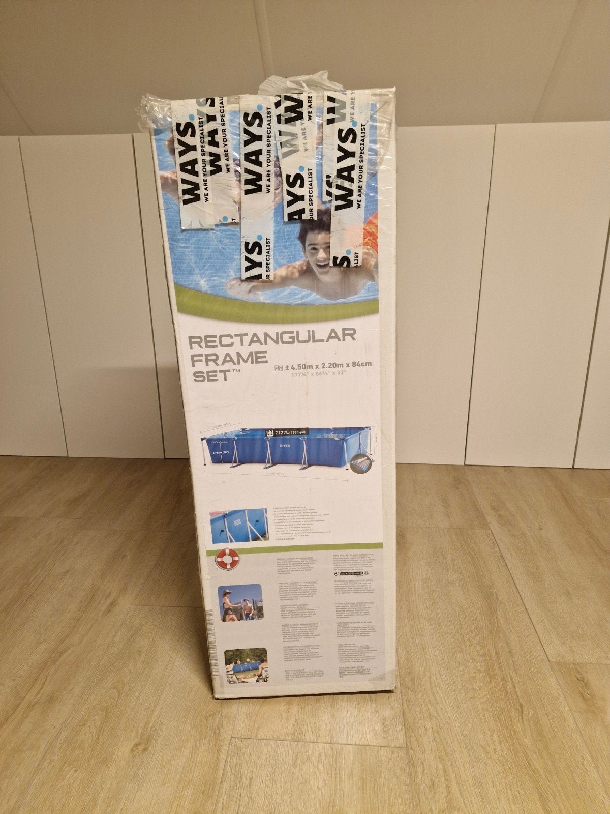Nieuw Intex Zwembad 4.50m x 2.20m x 84cm met grondplaten, Ophalen, 200 tot 300 cm, 80 tot 120 cm, Nieuw