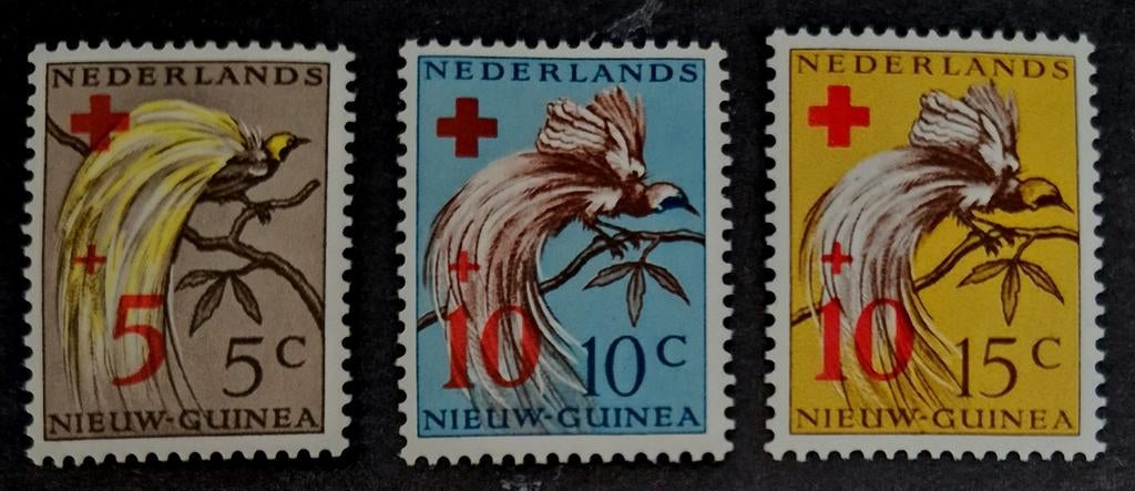 NVPH 38-40 Rode Kruiszegels Ned. Guinea., Ophalen of Verzenden, Postfris, Nieuw-Guinea