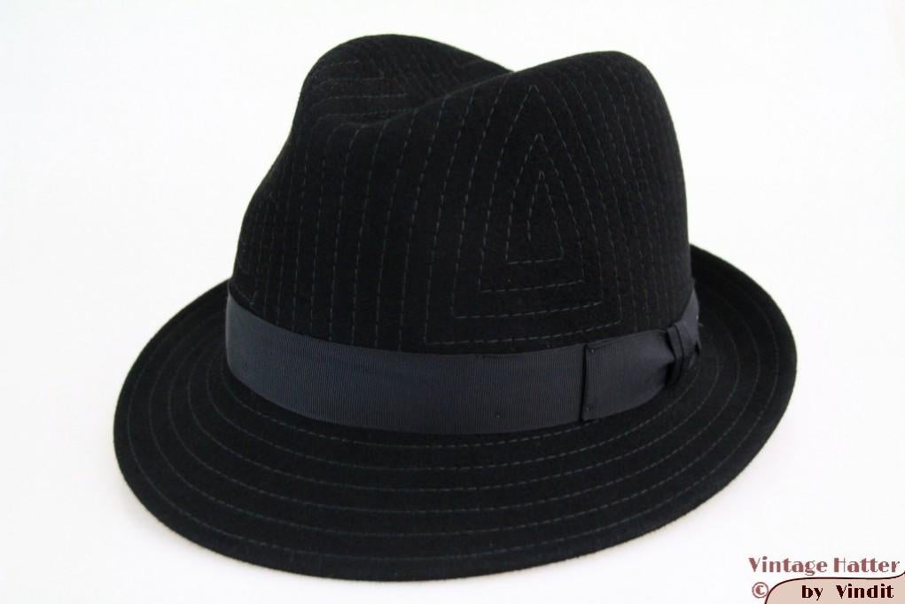 Gleufhoed Trilby Michael Zechbauer by Mayser zwart 58 nieuw, Zwart, Nieuw, Ophalen of Verzenden, Trouwpak