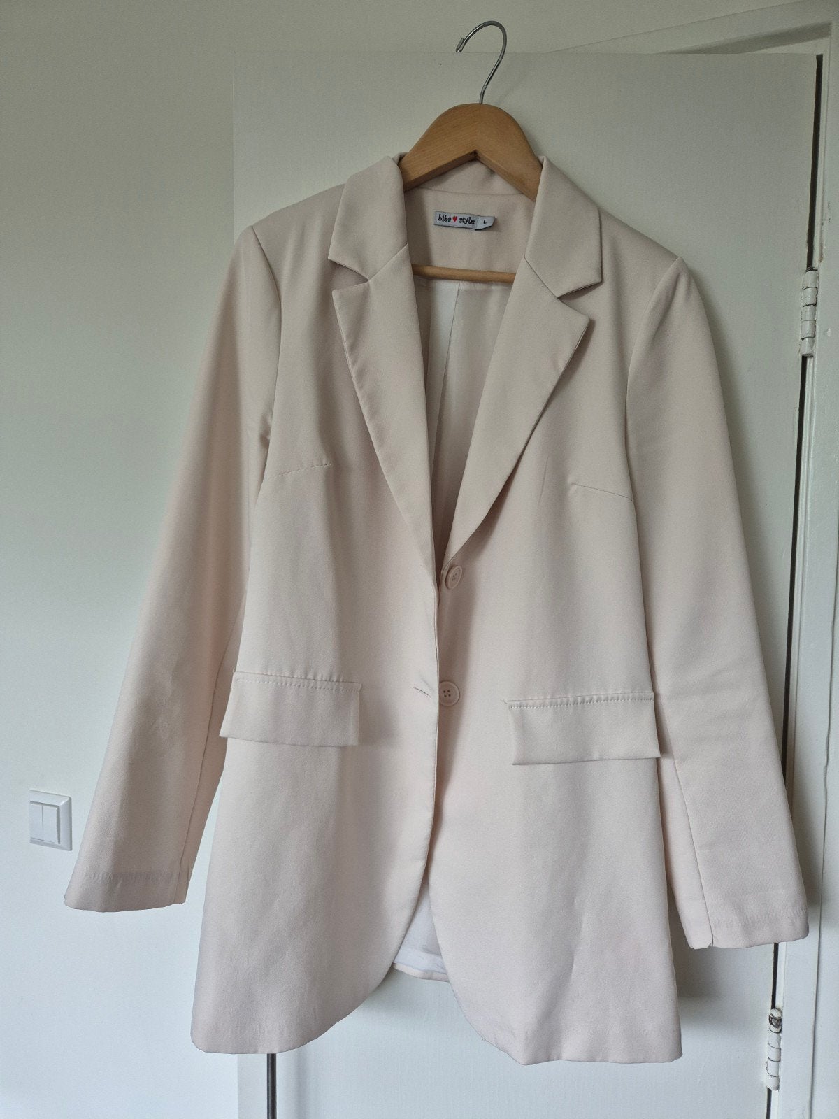 Biba Style Blazer Maat L - Zo goed als nieuw, Kleding | Dames, Beige, Maat 42/44 (L), Ophalen of Verzenden, Zo goed als nieuw