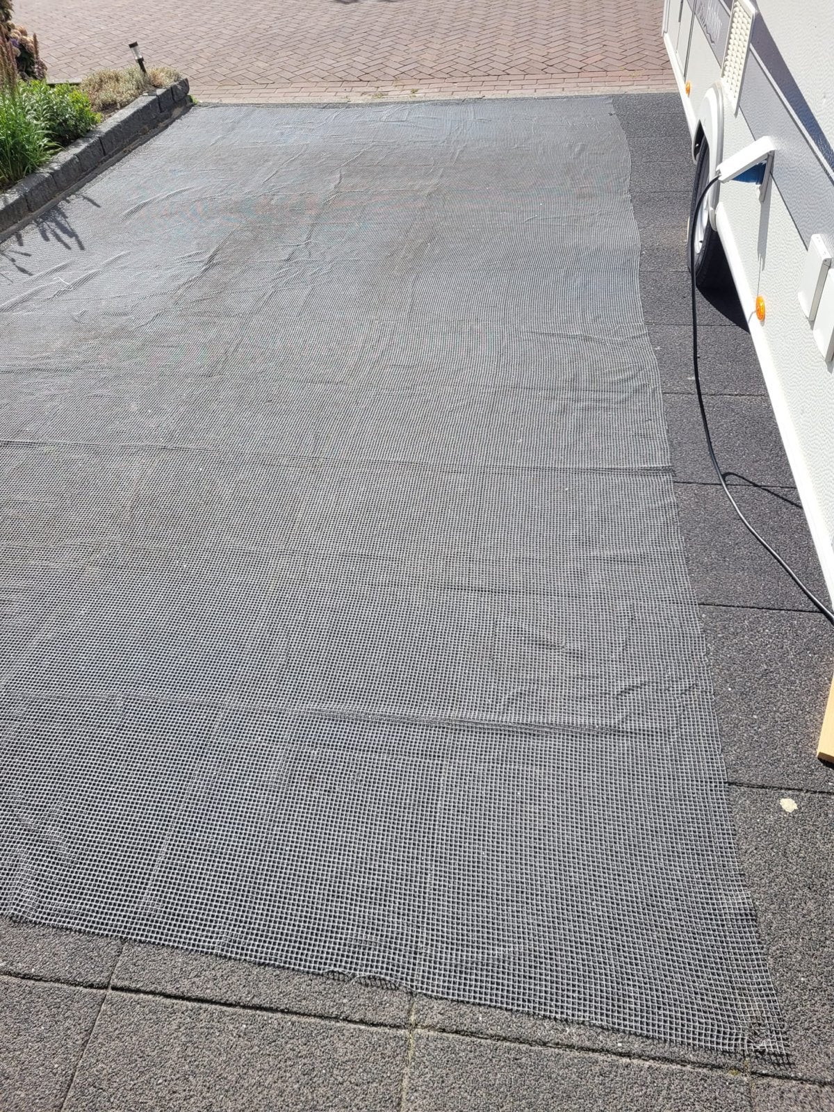 Caravan grondzeil grijs - 6x3 meter, Caravans en Kamperen, Ophalen, Gebruikt