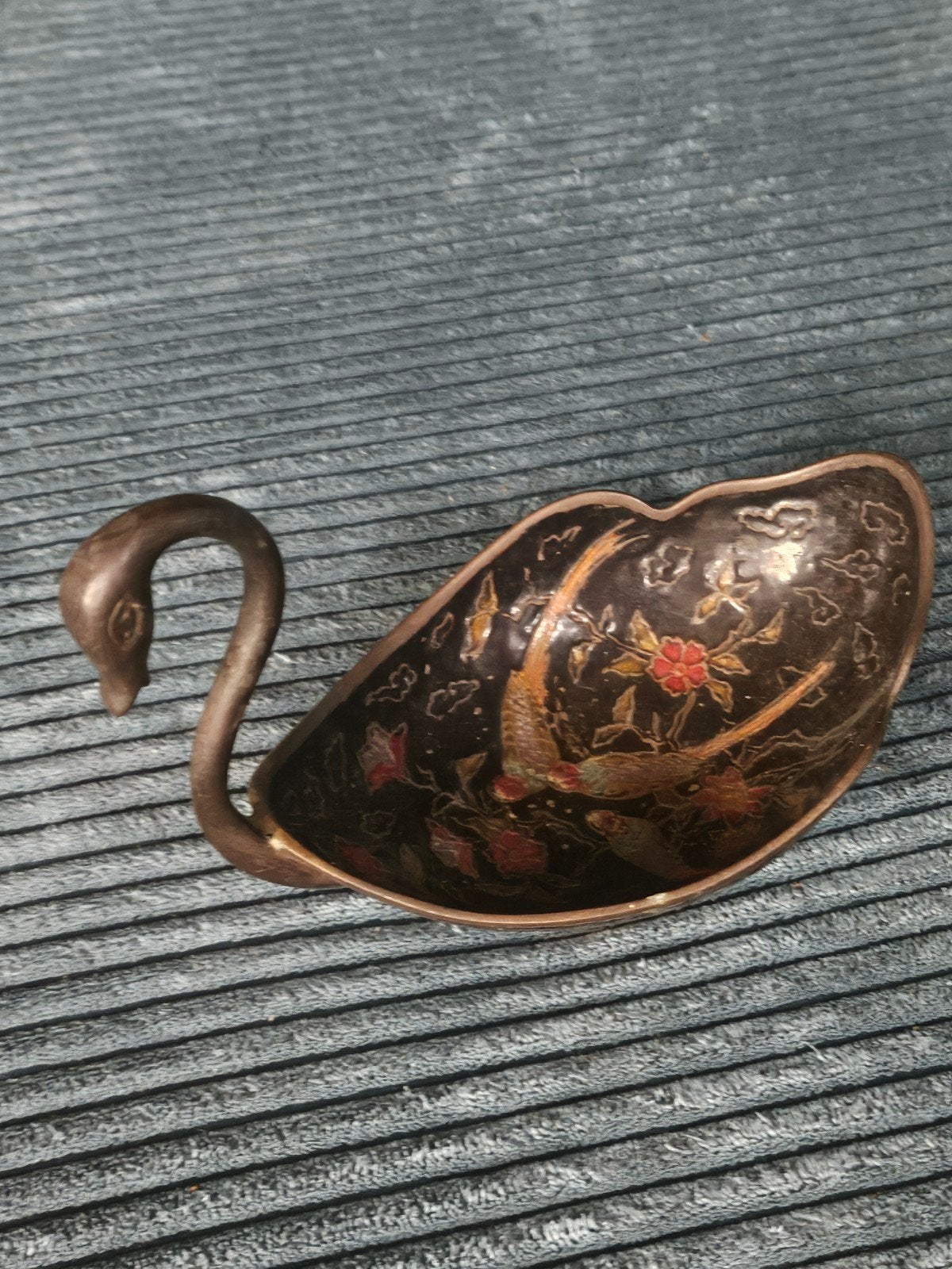 India Messing/Koper Ringenbakje met Meenakari Decorat, Ophalen of Verzenden