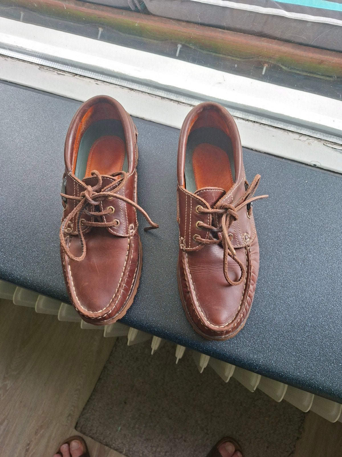 Hush Puppies bruine leren bootschoenen, maat 41, Bruin, Boots, Ophalen of Verzenden, Zo goed als nieuw