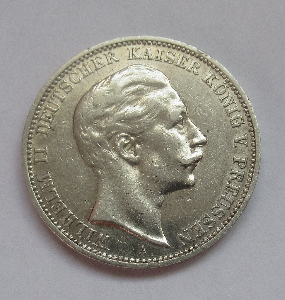 Preussen 3 mark 1910, Verzenden, Duitsland, Zilver