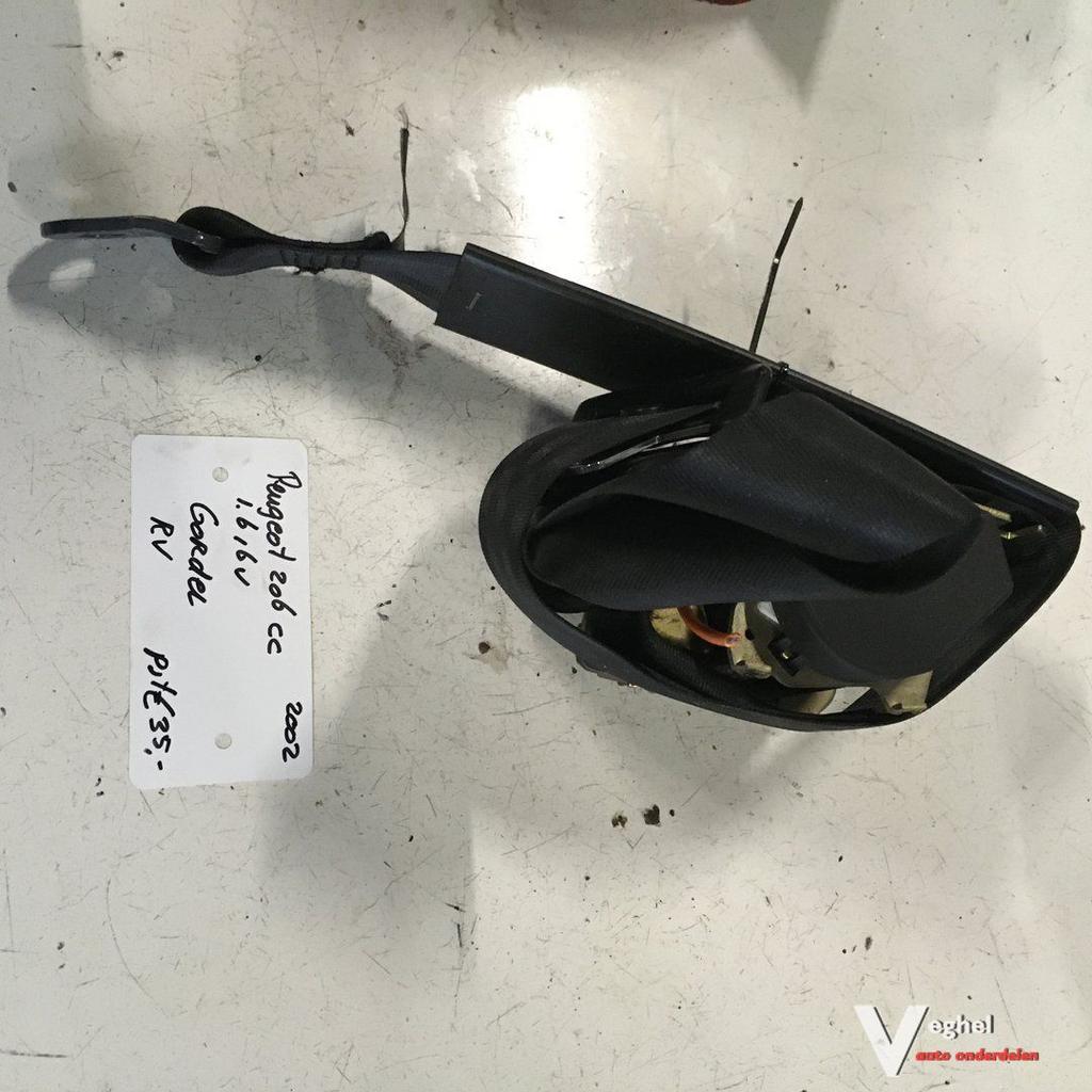 Peugeot 206 CC 2002 Gordel  Rechtsvoor, Auto-onderdelen, Interieur en Bekleding, Gebruikt, -, -, Ophalen of Verzenden