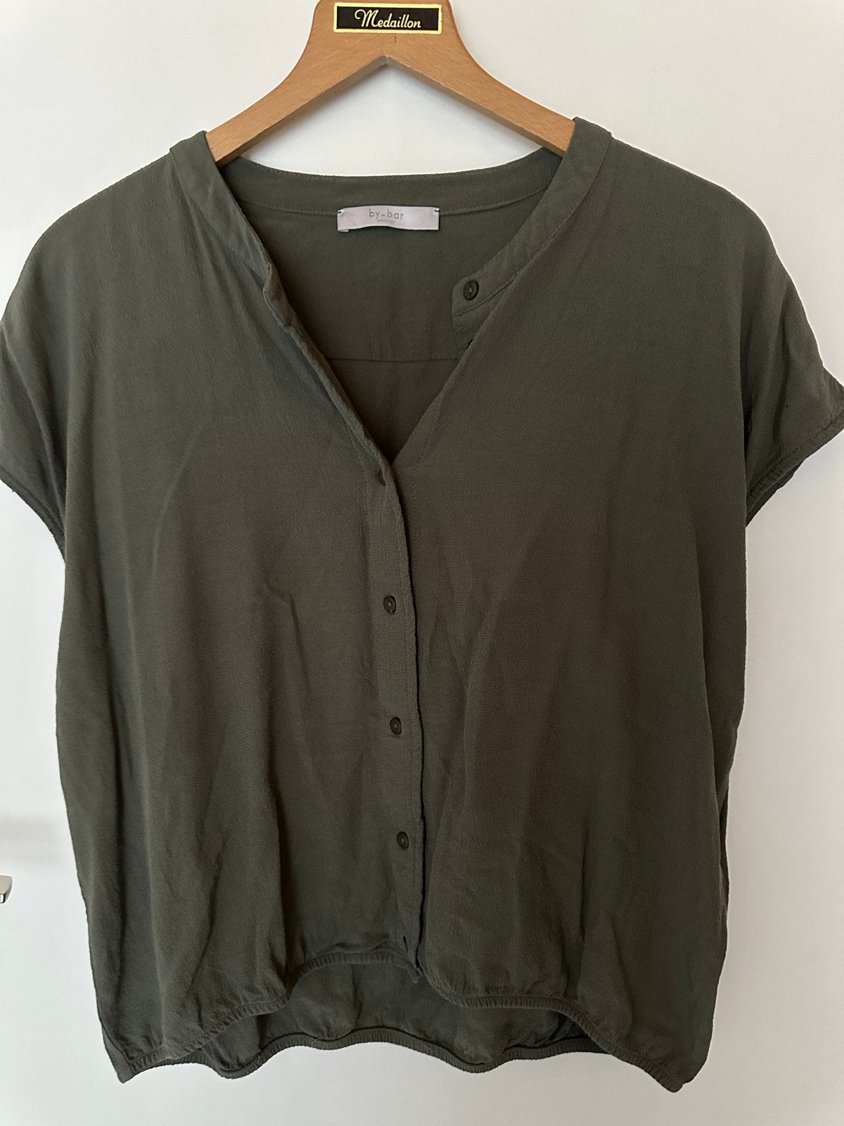 By-Bar Lode Viscose Blouse - Maat L, Ophalen of Verzenden, Zo goed als nieuw, Maat 42/44 (L), Groen