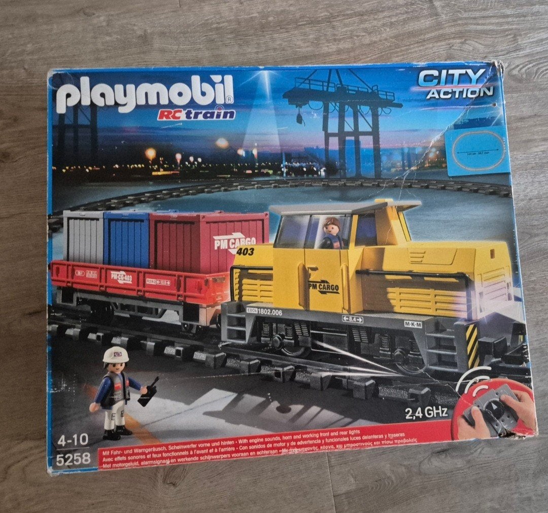 Playmobil RC Trein (5258) met locomotief en wagons, Gebruikt, Onderdelen, Elektrisch, Ophalen