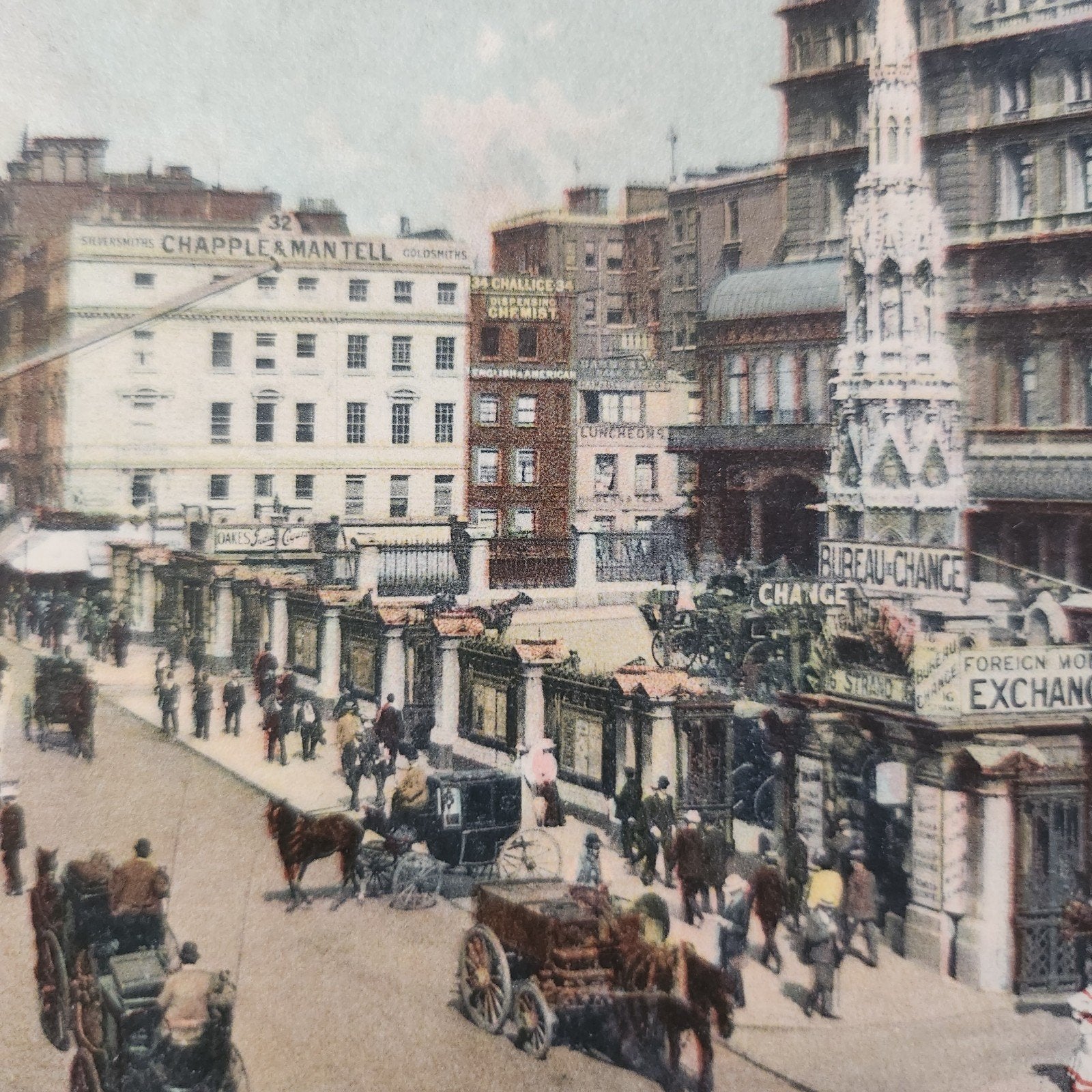 <1920 Ansichtkaart Londen - Charing Cross Hotel en Strand, Verzenden, Voor 1920, Ongelopen, Engeland