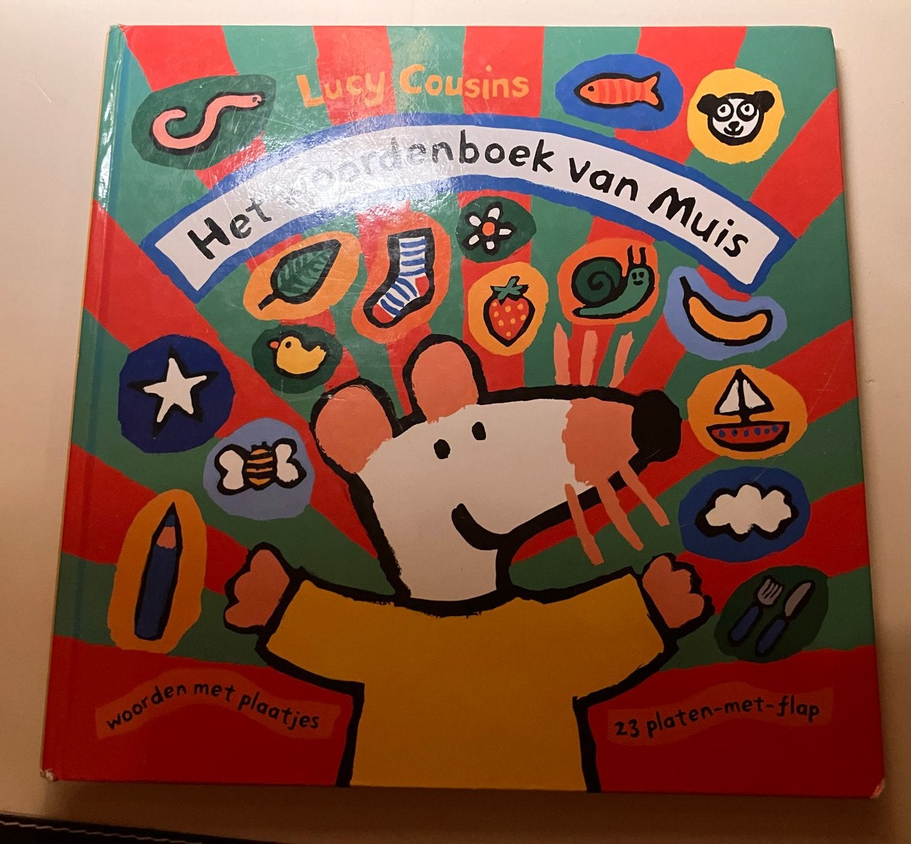 Het woordenboek van Muis - Lucy Cousins, Ophalen of Verzenden, Gelezen, Uitklap-, Voel- of Ontdekboek, 1 tot 2 jaar