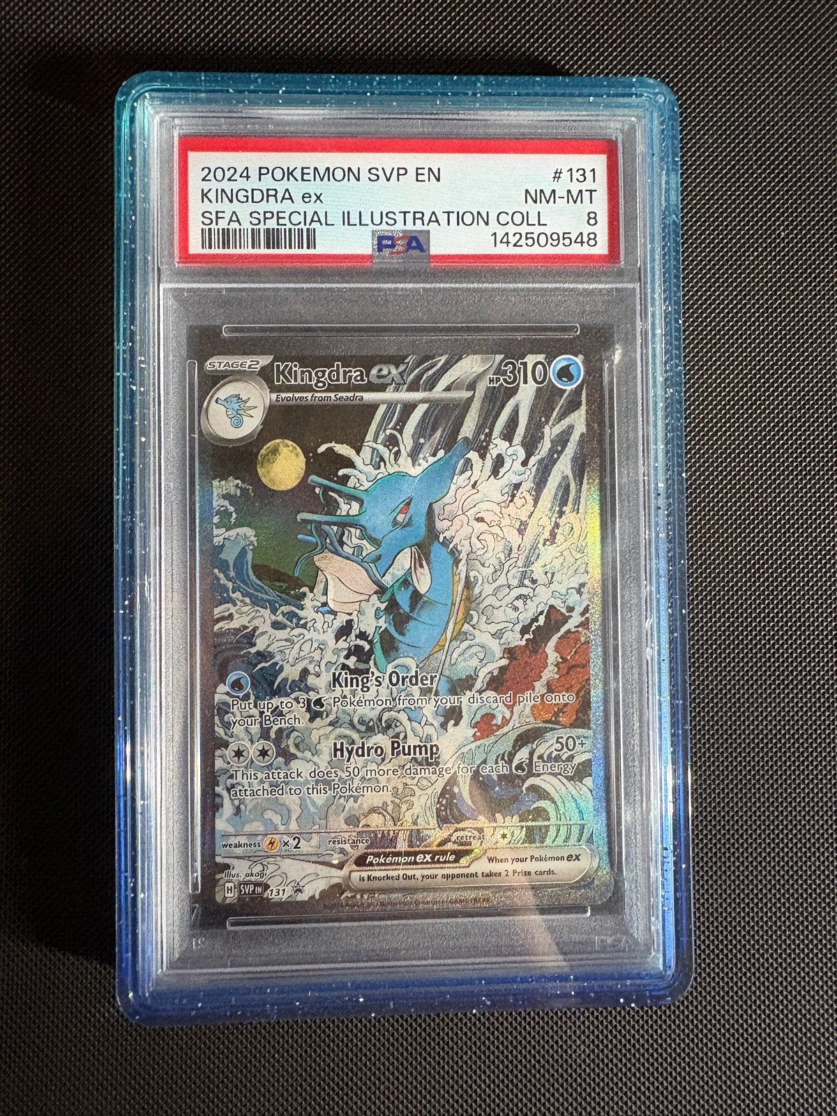 Kingdra ex #131 PSA 8, Ophalen, Zo goed als nieuw, Losse kaart
