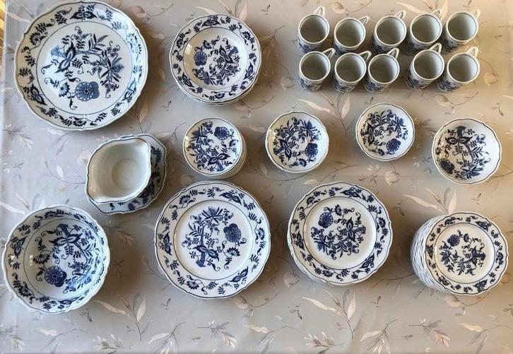 56-delig Blue Danube servies, Ophalen, Gebruikt, Overige stijlen, Porselein