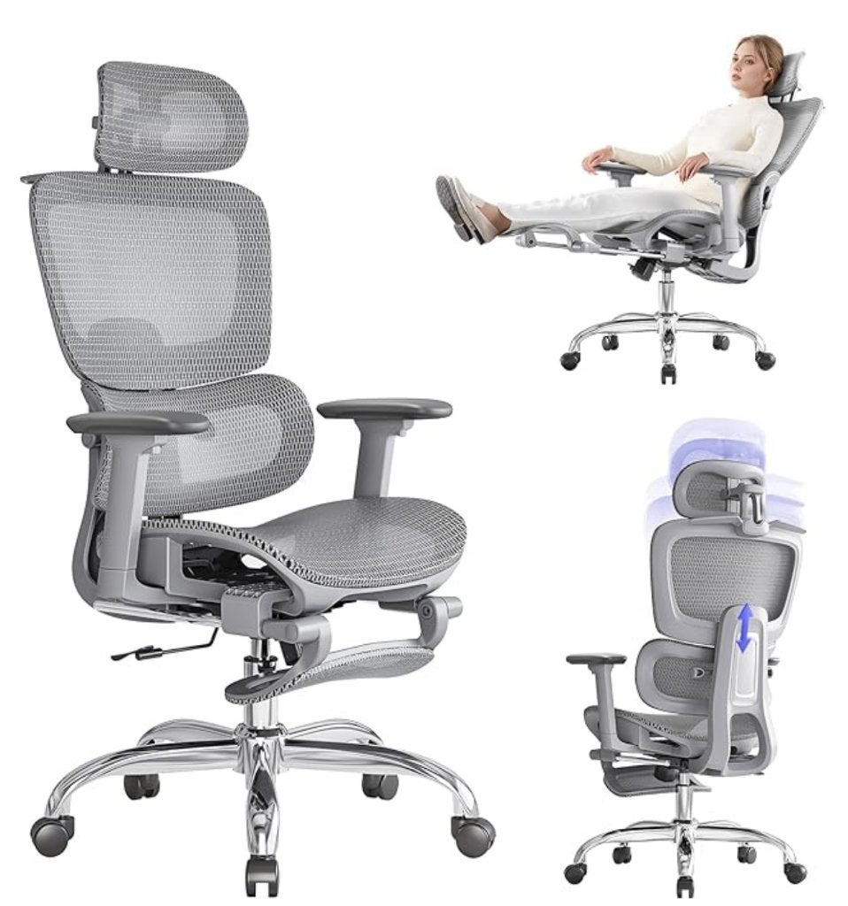 Office chair, Ophalen, Zo goed als nieuw, Grijs, Bureaustoel