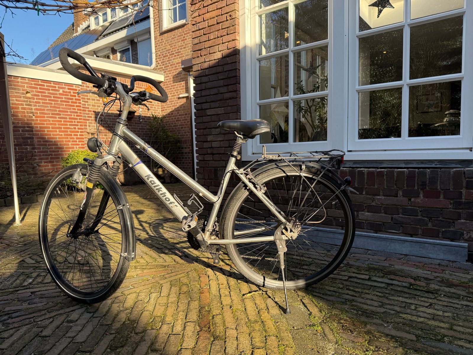 Kalkhoff fiets met Shimano Deore XT en stuurtas, Fietsen en Brommers, Fietsen | Dames | Sportfietsen en Toerfietsen, 28 inch, Velgrem
