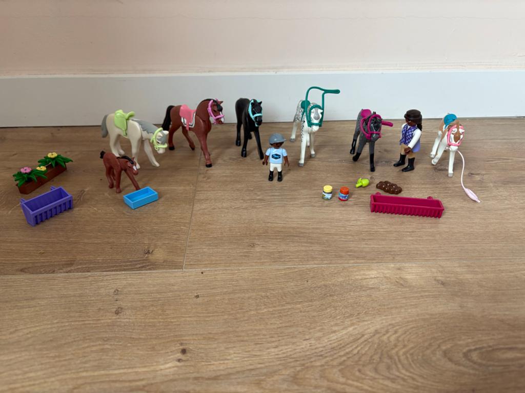 Playmobil Paarden (7) en Ruiters Set, Verzamelen, Speelgoed, Ophalen of Verzenden, Zo goed als nieuw