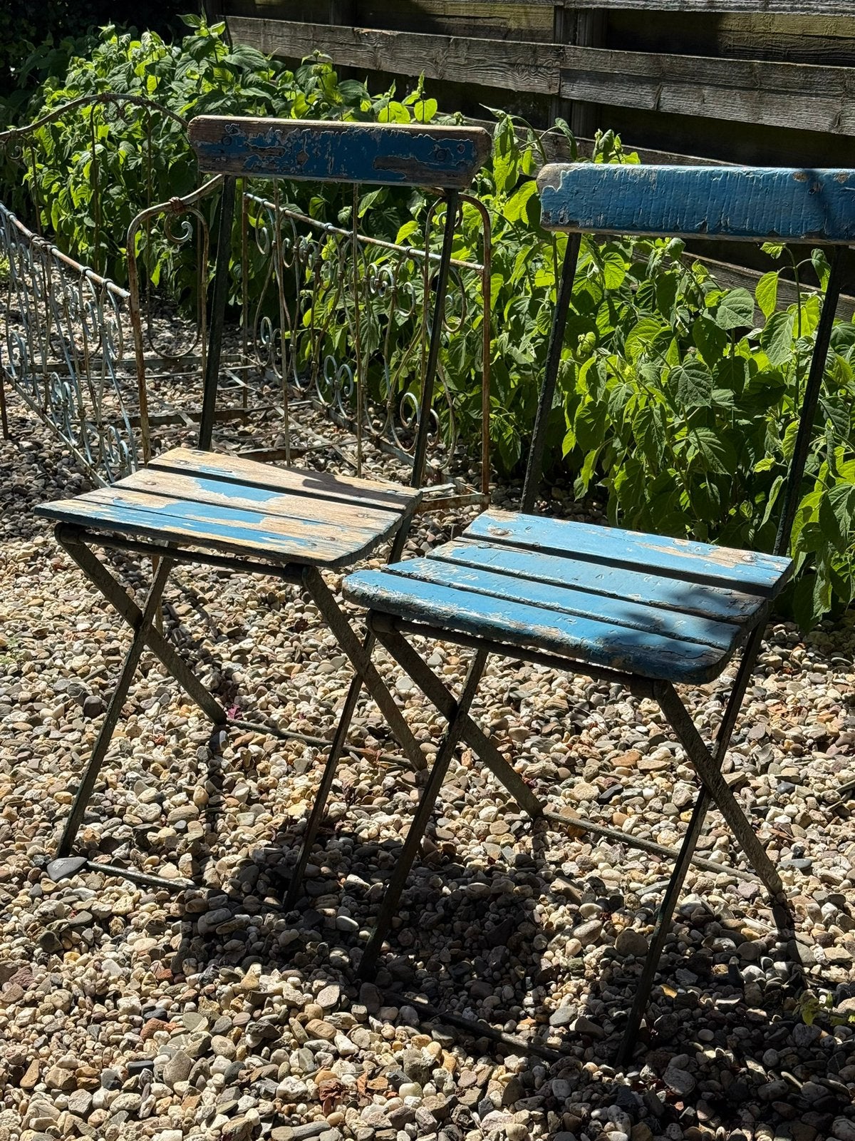 Oude Franse Terrasstoelen, Ophalen, Gebruikt, Overige materialen, Inklapbaar