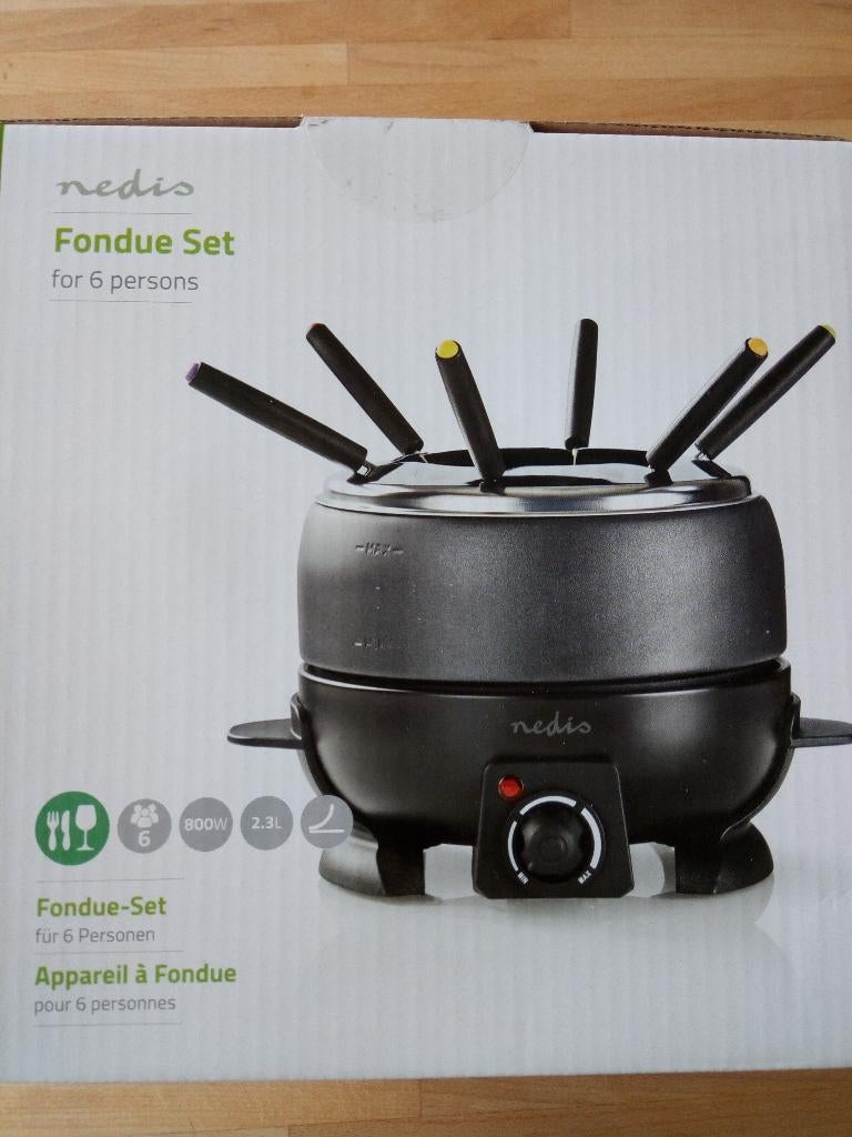 Nedis fondueset voor 6 personen, Ophalen of Verzenden, Nieuw, Elektrisch, Fondueset