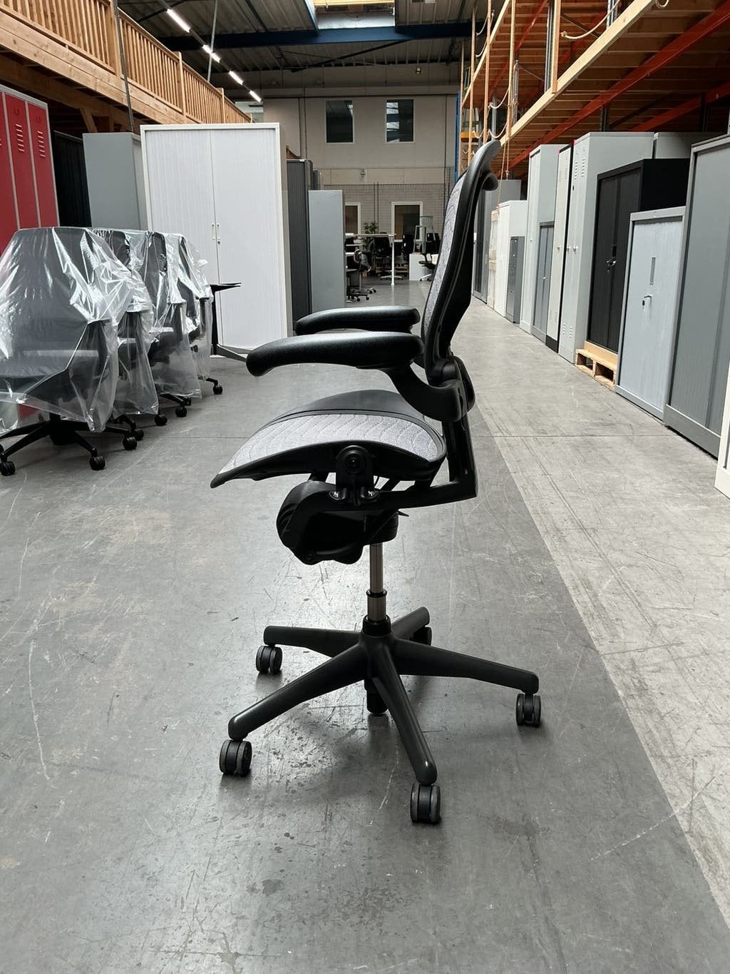 Herman Miller Aeron Tuxedo Bureaustoel | Type B | Graphite, Gebruikt, ., Zwart, Ophalen of Verzenden