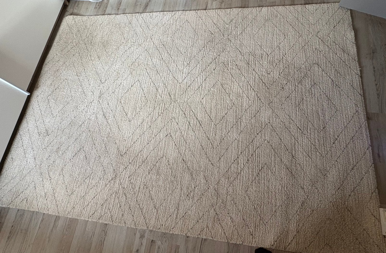 Ikea marstrup vloerkleed 160x230, Ophalen, Gebruikt, Beige, 150 tot 200 cm
