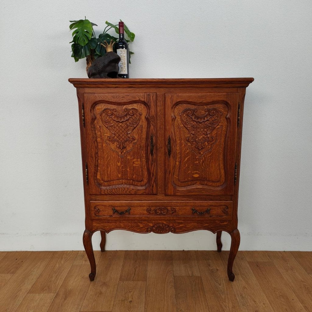 Vintage Queen Ann wandkast servieskast barkast buffetkast 09, Valkenswaard, Gebruikt, 5 laden of meer, 200 cm of meer