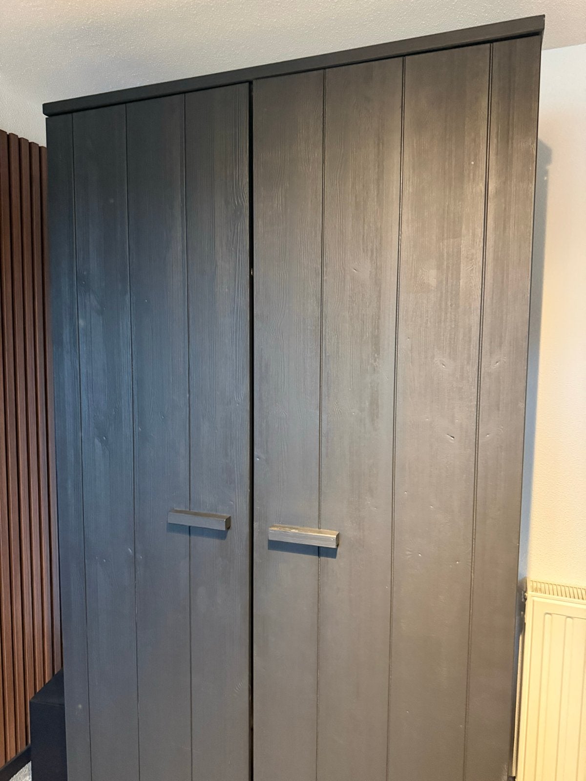 Ikea Kast Zwart Geverfd - 202x111x55cm, Ophalen, Gebruikt, 100 tot 150 cm, 200 cm of meer