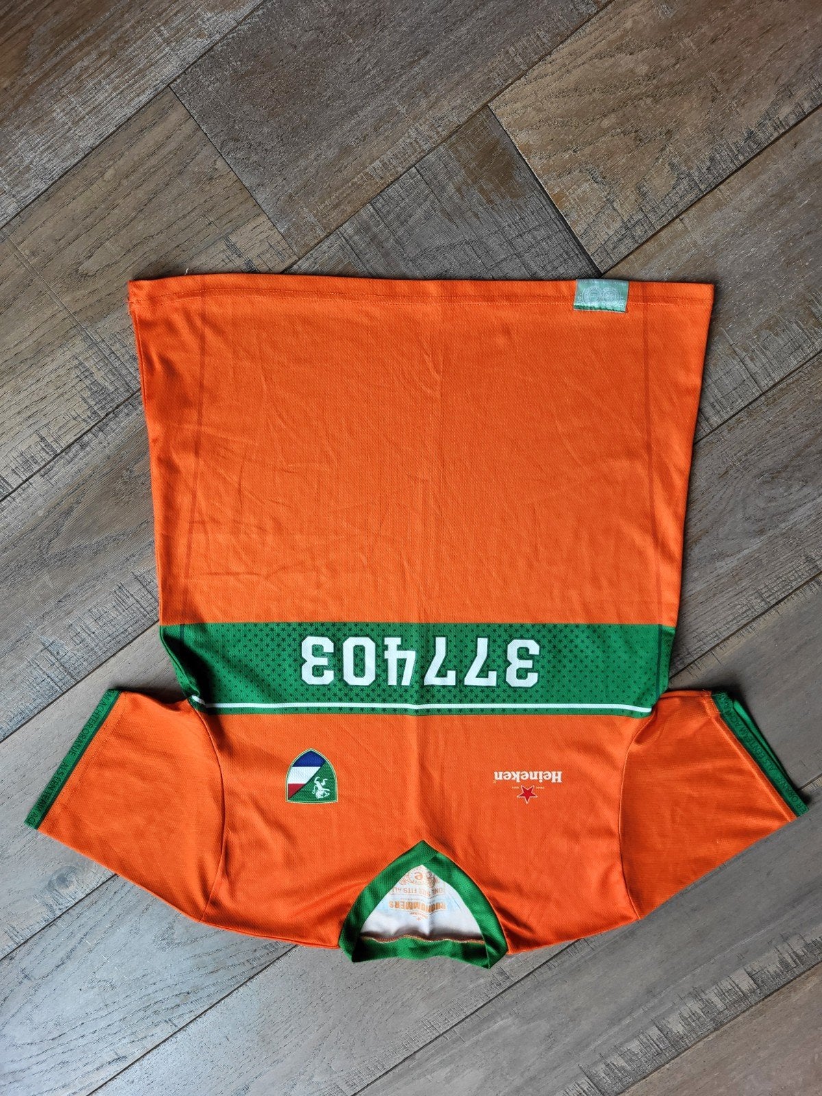 Vintage Oranje Heineken voetbal Shirt - one size, Ophalen of Verzenden, Zo goed als nieuw, Oranje of Koningsdag, Kleding