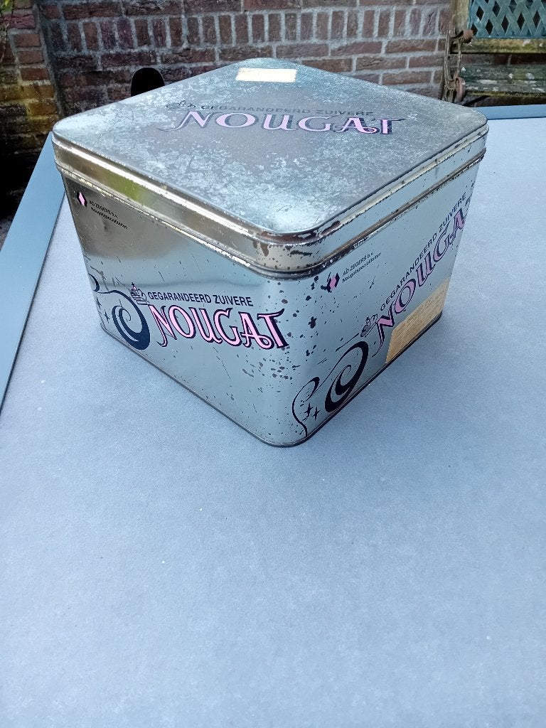 Nougat blik, Verzamelen, Blikken, Ophalen of Verzenden, Gebruikt, Overige, Overige merken