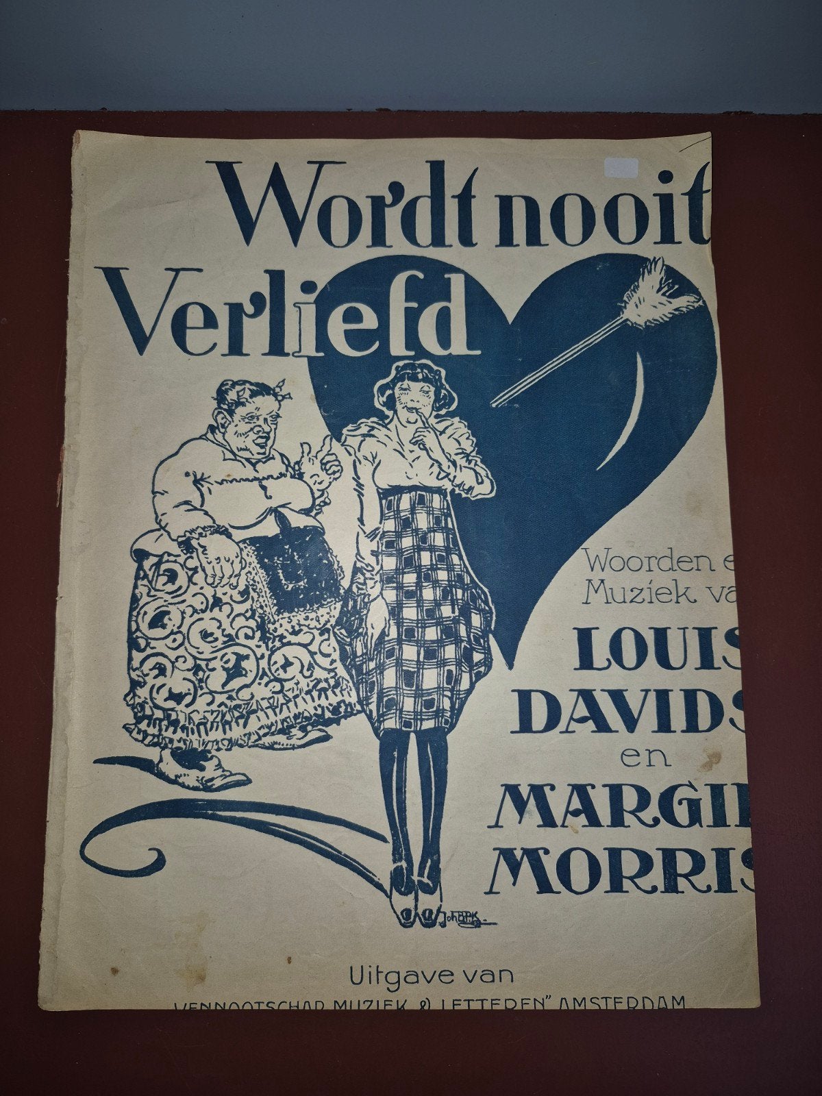 Oud bladmuziek: Wordt nooit verliefd - Louis Davids, Piano, Gebruikt, Ophalen of Verzenden, Artiest of Componist