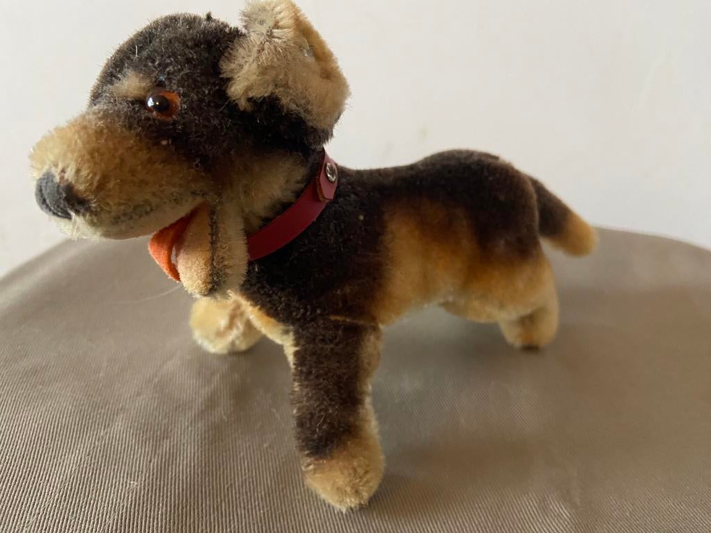 Steiff teckel Lumpi, 1311,06, 11cm, Antiek en Kunst, Antiek | Speelgoed, Ophalen of Verzenden