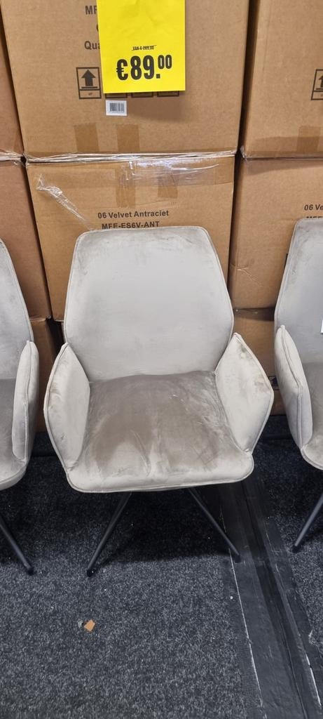 Velvet Draai Eetkamerstoel - Nu €89.95, Nieuw, Ophalen of Verzenden, Eén, Modern