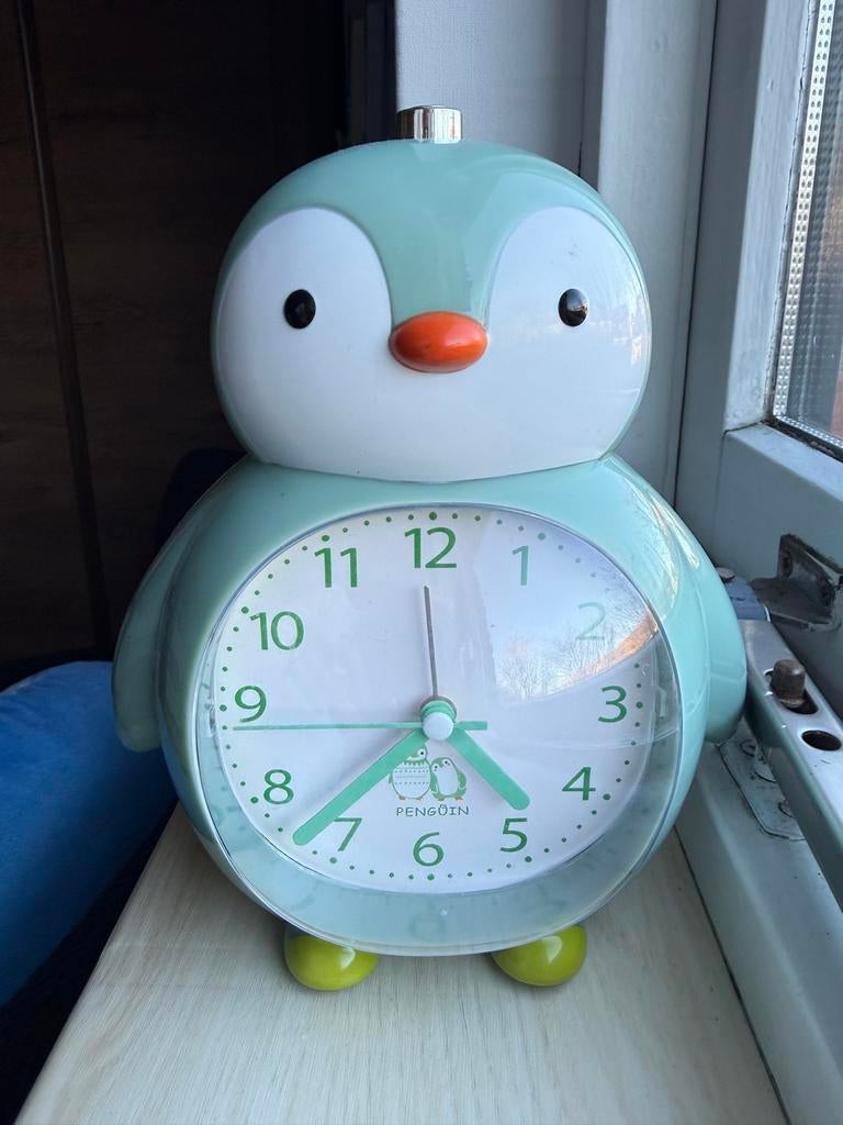 Leuke pinguïn wekker, Ophalen, Zo goed als nieuw, Analoog, Wekker of Tafelklok