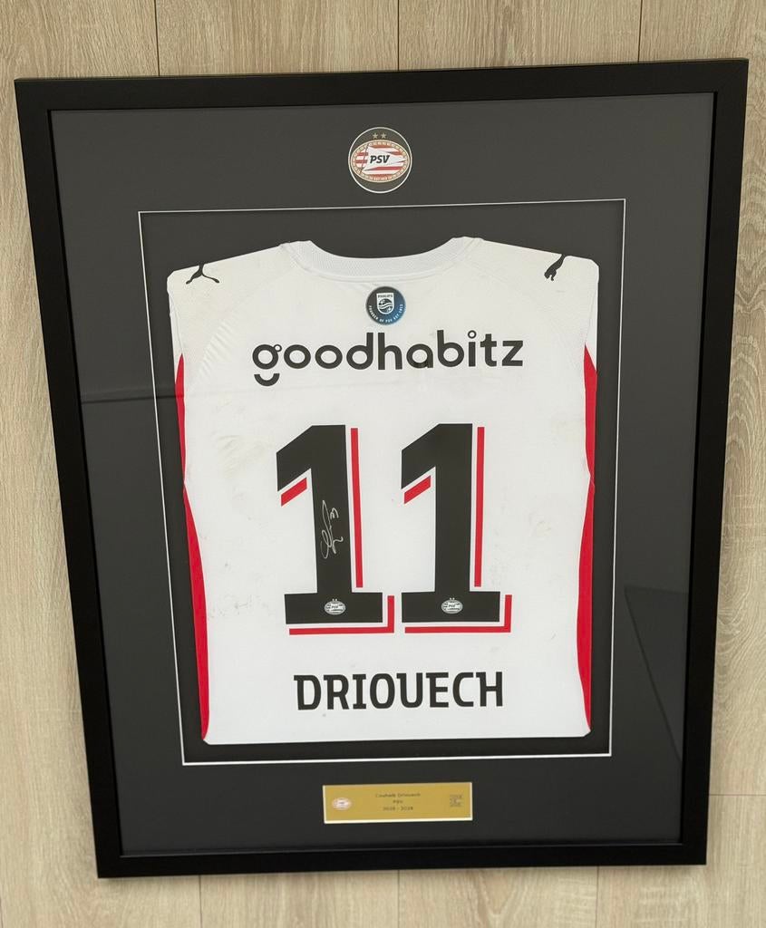 Matchwornshirt & gesigneerd Couhaib Driouech PSV - Heracles, Ophalen of Verzenden, Zo goed als nieuw, PSV, Shirt