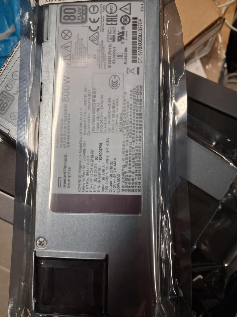 4x HPE 800w PSU voor Gen10 865414-B21, Ophalen of Verzenden, Zo goed als nieuw