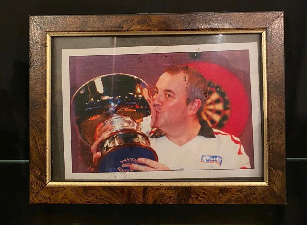 Originele foto in lijst Phil Taylor, Ophalen of Verzenden, Zo goed als nieuw, Overige typen