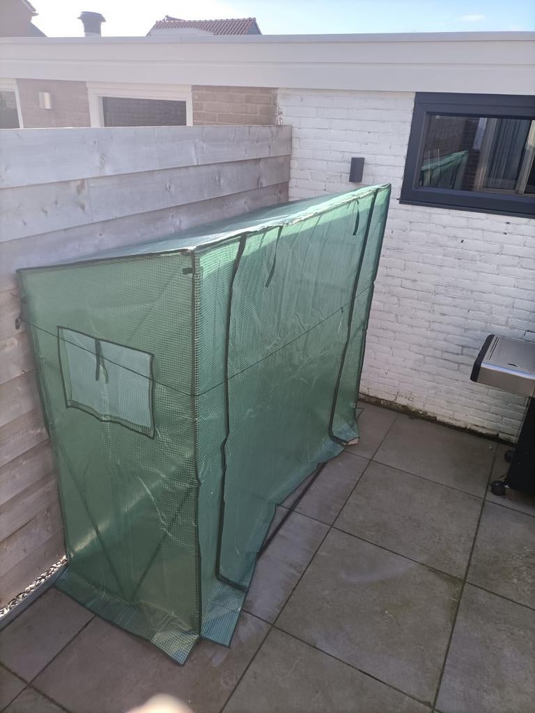 Tuinkas plantenkas met ritsen voorkant, Tuin en Terras, Bergingen en Tuinkasten, Ophalen, Gebruikt, Kunststof, Overige typen