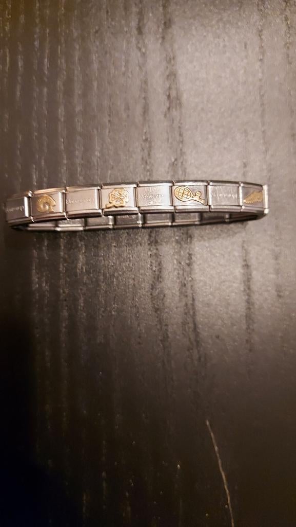 Charm armband van nominations met diverse bedels, Ophalen, Gebruikt, Met bedels of kralen, Overige kleuren