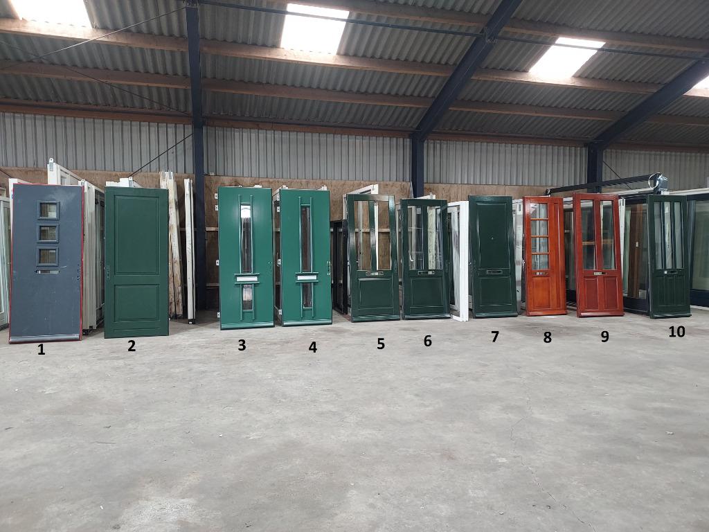 (nieuw) 8X Voordeuren Hr++ 3pslot factuur mogelijk, 80 tot 100 cm, 215 cm of meer, Ophalen of Verzenden, Hout