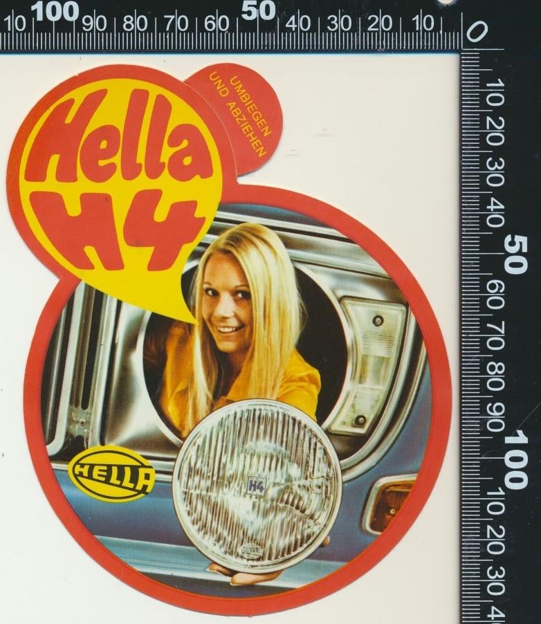 Sticker: Hella - H4, Verzamelen, Stickers, Zo goed als nieuw, Auto of Motor, Ophalen of Verzenden