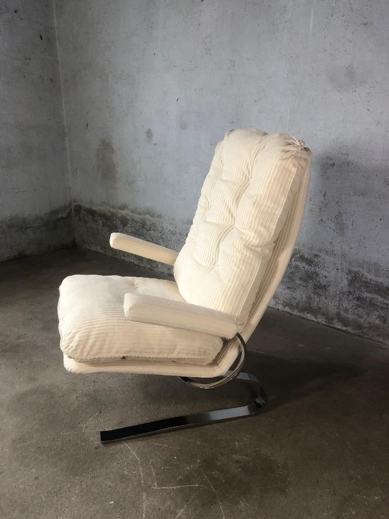 Vintage fauteuil, Ophalen, Vintage design, Wit, Zo goed als nieuw