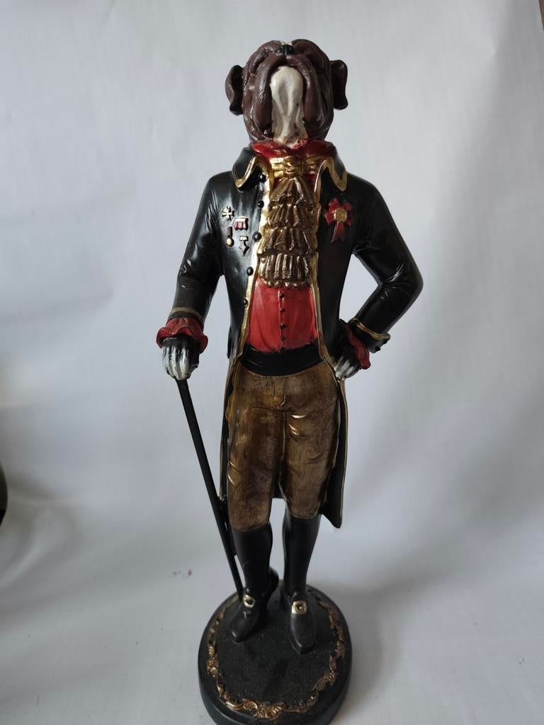 Decoratief beeld hond in historisch kostuum, Ophalen of Verzenden