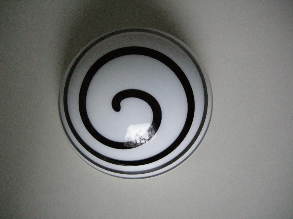 Grote plafonieree dikke glas zebra swirl - zgan, Ophalen, Zo goed als nieuw, Glas, Swirl