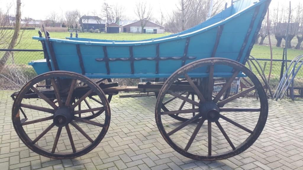 boerenwagen boerenkar oogstwagen speelwagen marktwagen koets, Antiek en Kunst, Ophalen