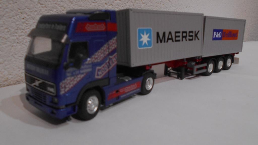 VOLVO FH 16 NOOTEBOOM Wychen Flexitrailer containers Conrad, Hobby en Vrije tijd, Modelauto's | 1:50, Ophalen of Verzenden, Zo goed als nieuw