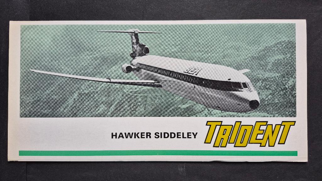Folder van de Hawker Siddeley Trident uit 1971 (N235), Ophalen of Verzenden, Gebruikt, Boek of Tijdschrift